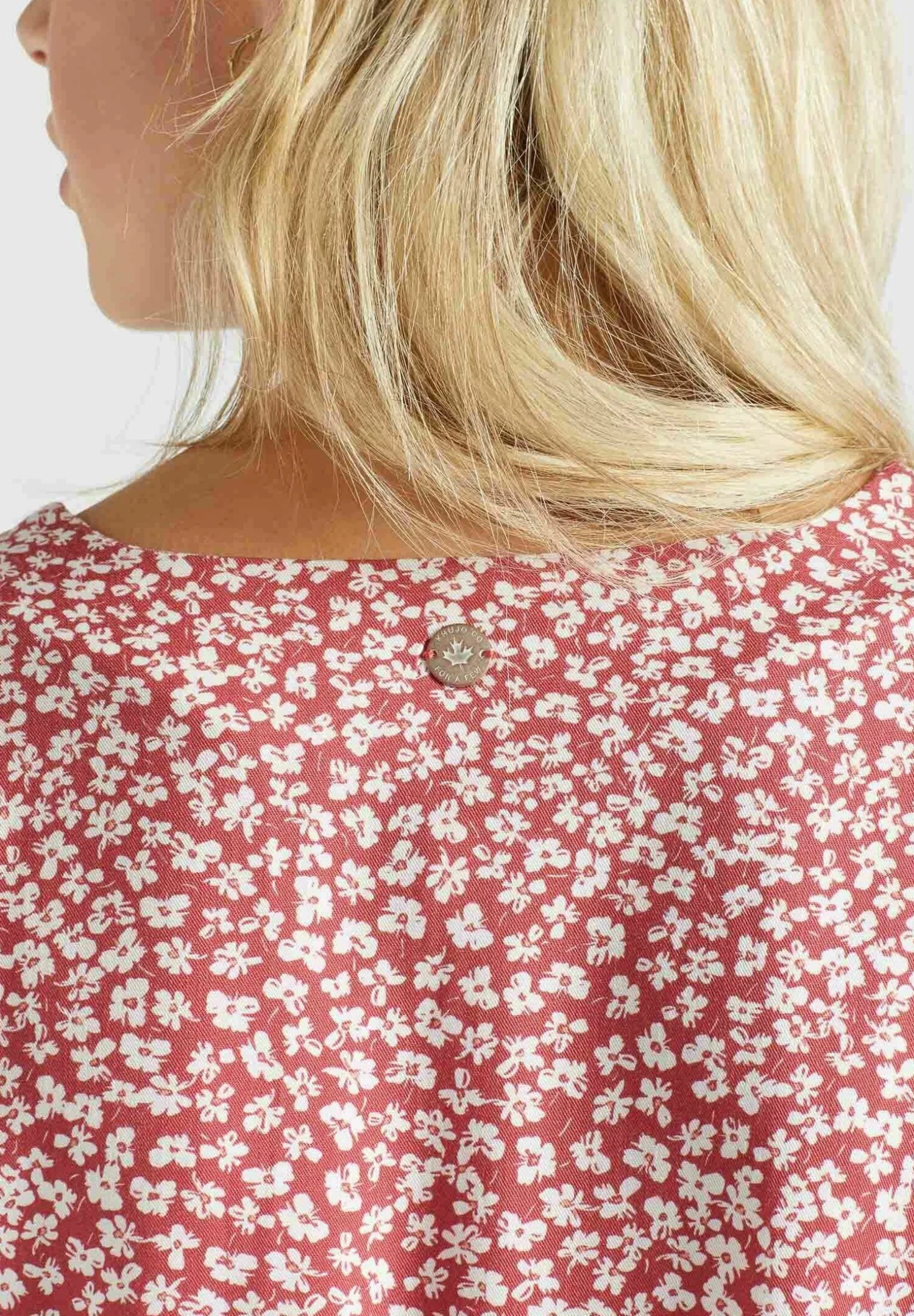 Khujo Rinalda - Blouse - Rot Weiß Geblümt 8 Khujo Rinalda - Blouse - Rot Weiß Geblümt - Afbeelding 8