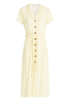 Khujo Goya - Blousejurk - Gelb-Weiß Geblümt -Khujo Kleding Winkel 126054f997ce4e42920b220398c118c7