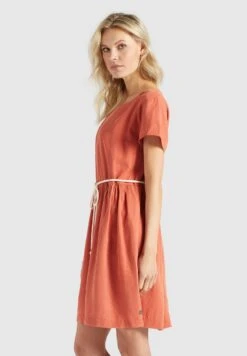 Khujo Asba - Jurk - Terrakotta -Khujo Kleding Winkel 47a7ecbb618b419380c166bfb3154aa6