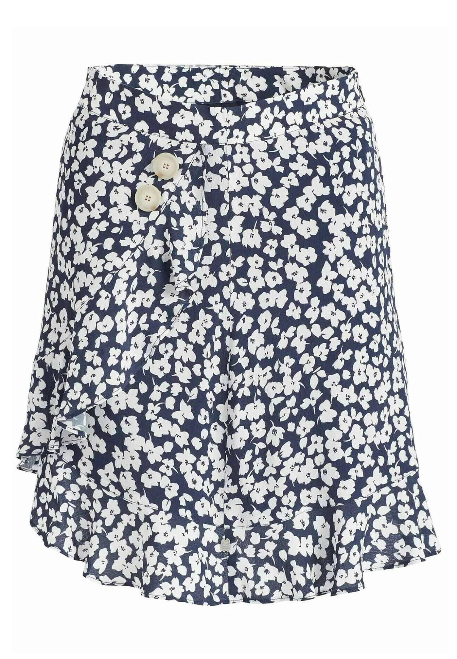 Khujo Undine - A-Lijn Rok - Dunkelblau-Weiß Geblümt 8 Khujo Undine - A-Lijn Rok - Dunkelblau-Weiß Geblümt - Afbeelding 8