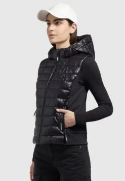 Khujo Fabia Shiny - Bodywarmer - Schwarz -Khujo Kleding Winkel 7dc8a0662c9d45f7bccb499cdbe62936