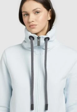 Khujo Tosta - Sweater Met Rits - Hellblau -Khujo Kleding Winkel 8f6de69aba834e65bca09dc973c828dc