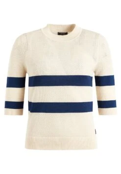 Khujo Chumane - T-Shirt Print - Sand/Dark Blue -Khujo Kleding Winkel d352fed0f9c2420396c257c6d8258f91